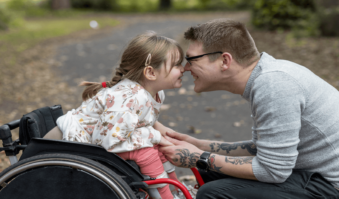 Father with special needs daughter